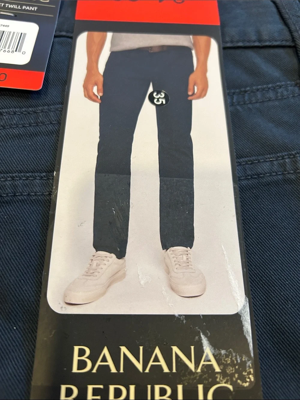 Banana Republic Mens 5 Pocket Twill Pant Slim Fit Blue 34x30 NWT 1967449